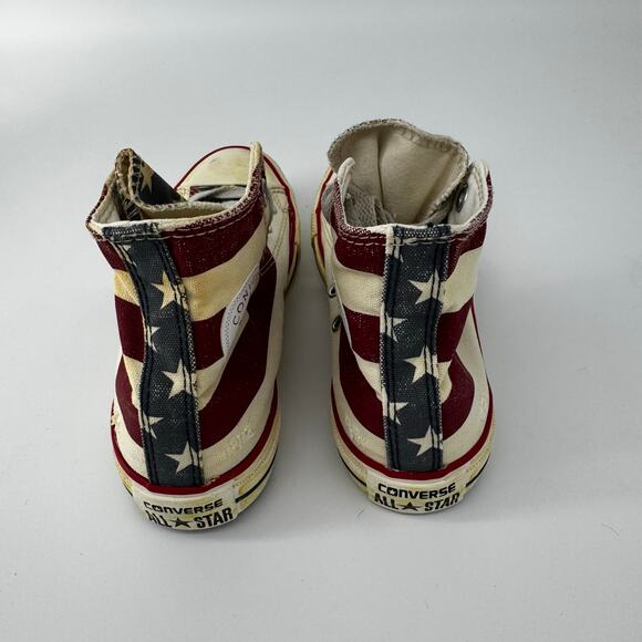 EUC Distressed‎ American Flag Converse Sneakers Women's 5/ Men's 3 Americana - Picture 5 of 10